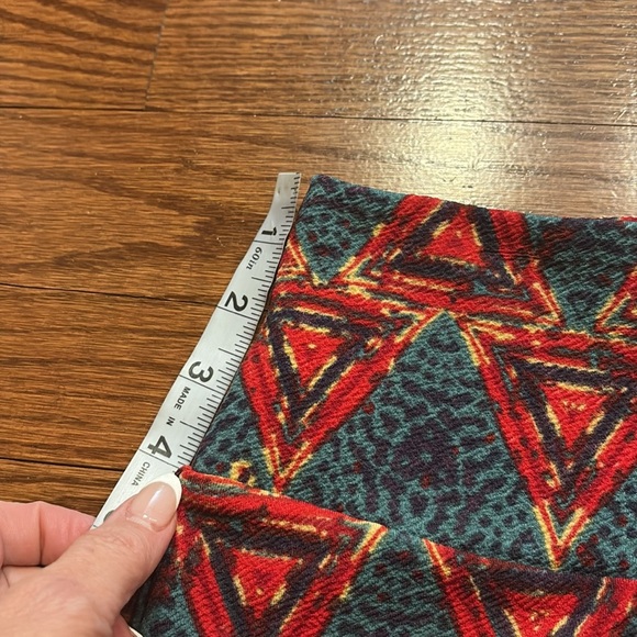 Lularoe NWT Cassie pull on pencil skirt geometric triangle print wide waist  S - Picture 6 of 10